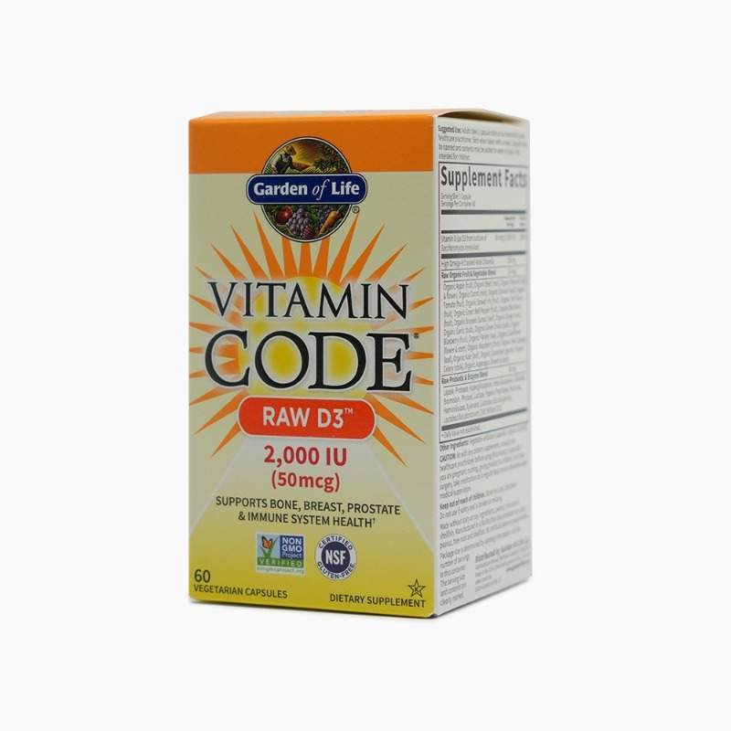 Vitamin Code - Raw D3 - 2000 IU 60capsules Garden of Life