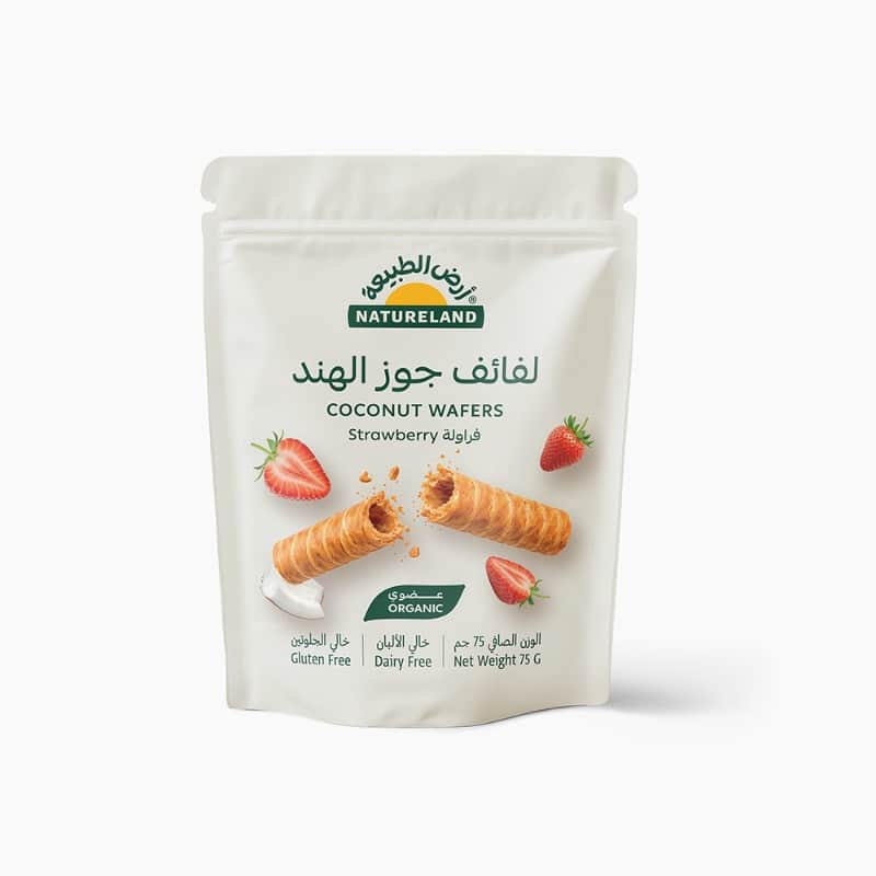لفائف جوز الهند - فراولة ٧٥جم أرض الطبيعة
