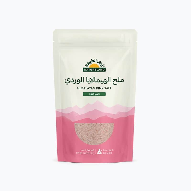 ملح الهيمالايا الوردي - ناعم ١كجم أرض الطبيعة