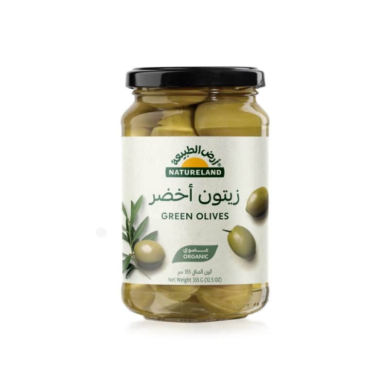 Green Olives 355g Natureland