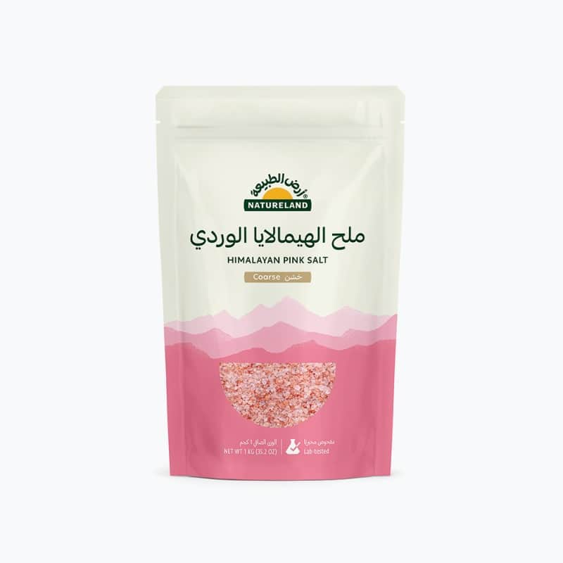 ملح الهيمالايا الوردي - خشن ١كجم أرض الطبيعة