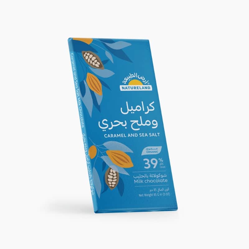 شوكولاتة بالحليب - كراميل وملح بحري ٨٥جم أرض الطبيعة