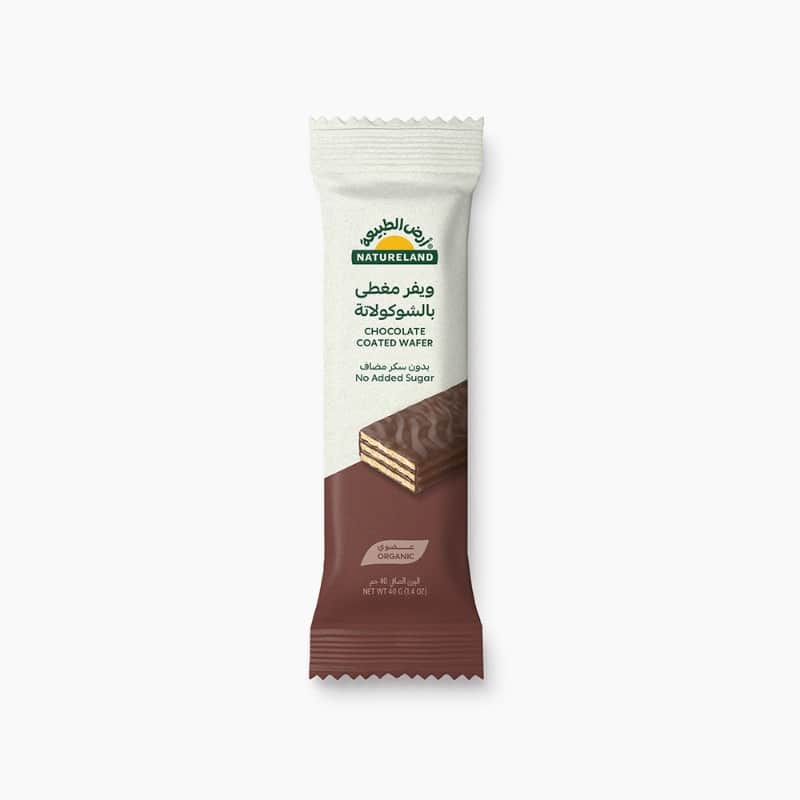 No Added Sugar Chocolate Coated Wafer 40g Natureland
