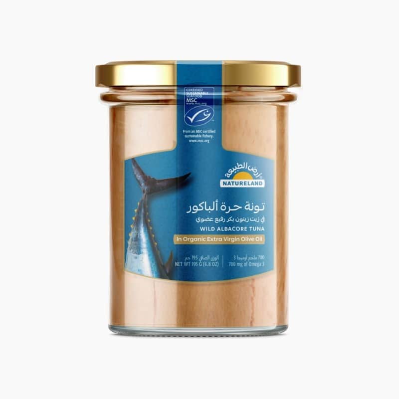 Wild Albacore Tuna in Organic Extra Virgin Olive Oil 195g Natureland