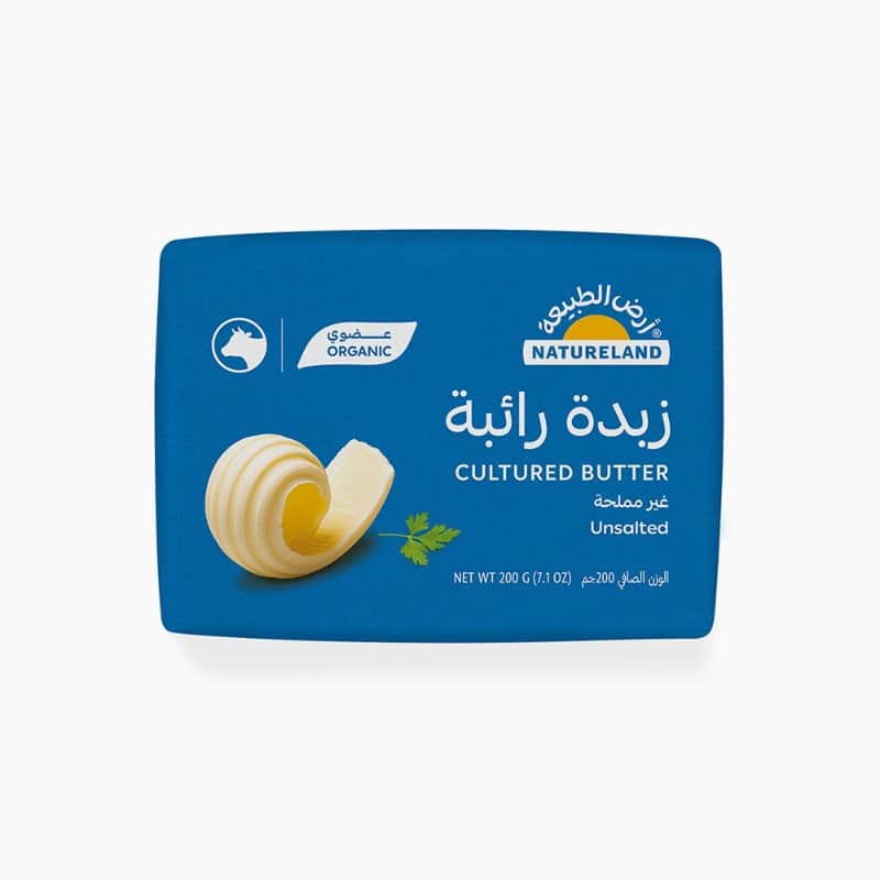 زبدة رائبة غير مملحة ٢٠٠جم أرض الطبيعة