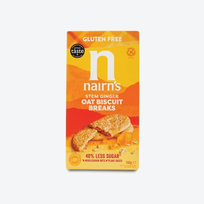 بسكويت الشوفان بالزنجبيل خالي الجلوتين ١٦٠جم - تاريخ الانتهاء فى ٠٢-٠٤-٢٠٢٦ nairn's