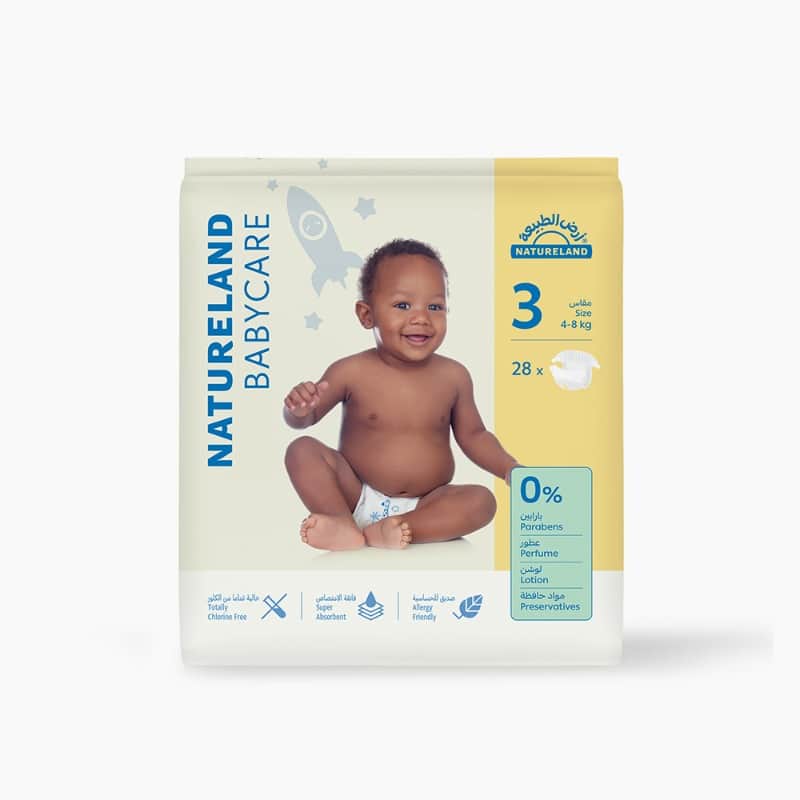 Diapers Size 3 (4-8kg) 28 Diapers Natureland