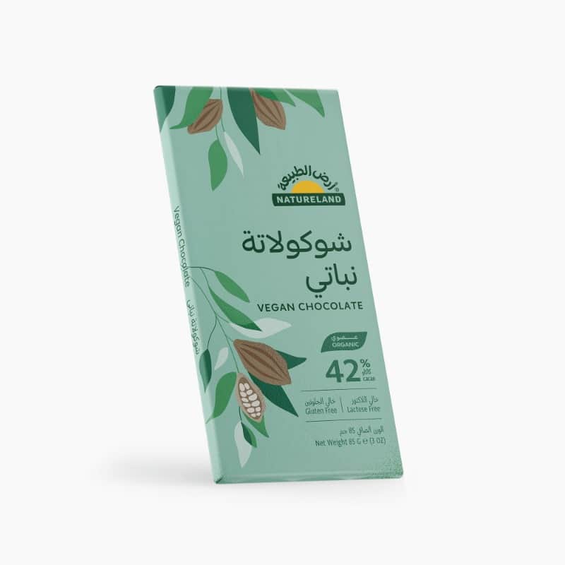 شوكولاتة نباتي - خالي اللاكتوز ٨٥جم أرض الطبيعة