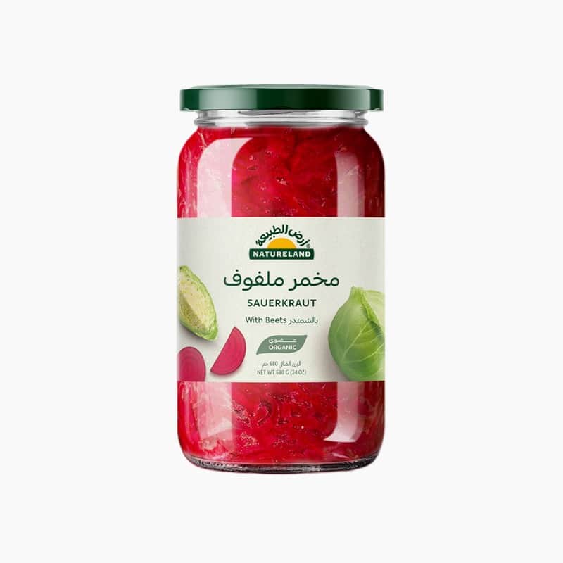 مخمر ملفوف بالشمندر ٦٨٠جم أرض الطبيعة