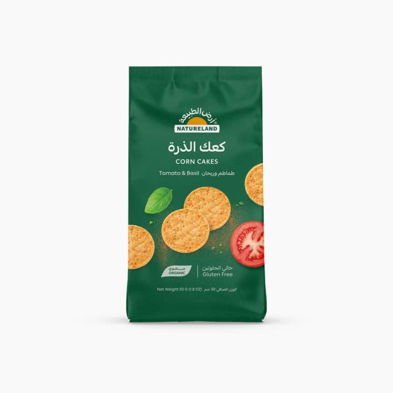 Corn Cakes - Tomato & Basil 50g Natureland