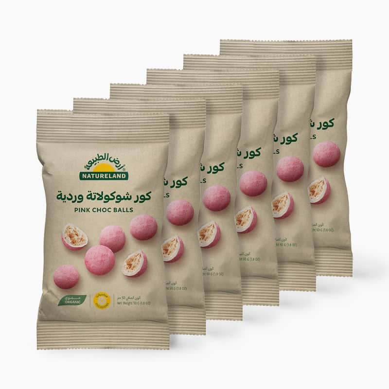 Pink Choc Balls 50g x 6 - Expiry date 18-02-2026 Natureland