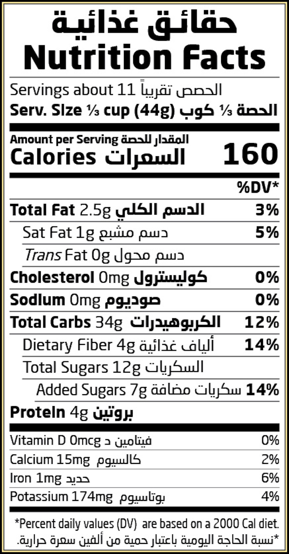 Nutrition Facts Table