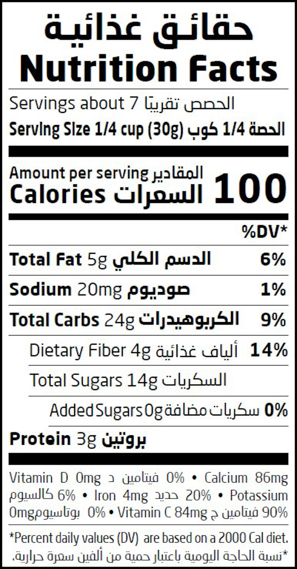 Nutrition Facts Table