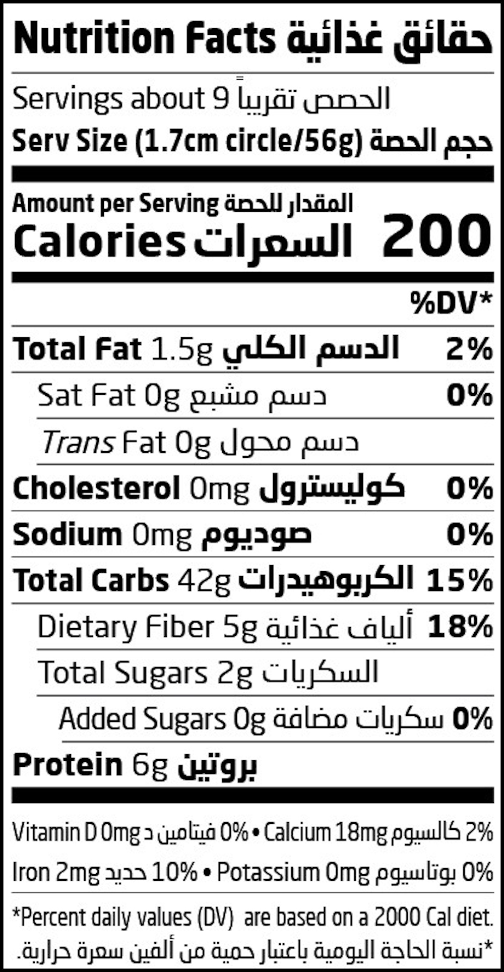 Nutrition Facts Table