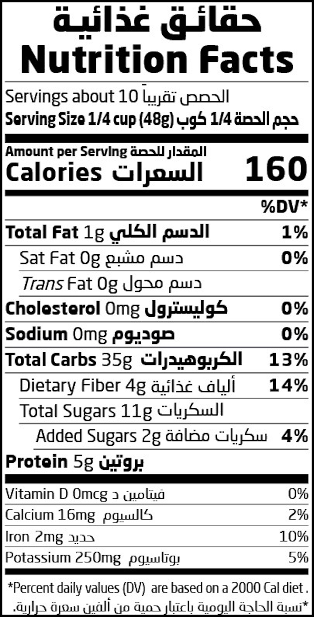 Nutrition Facts Table
