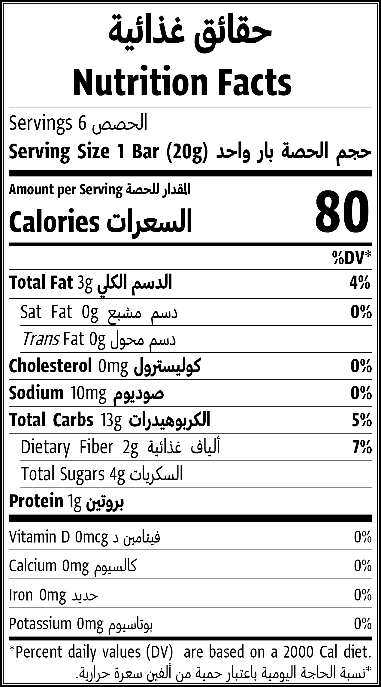 Nutrition Facts Table