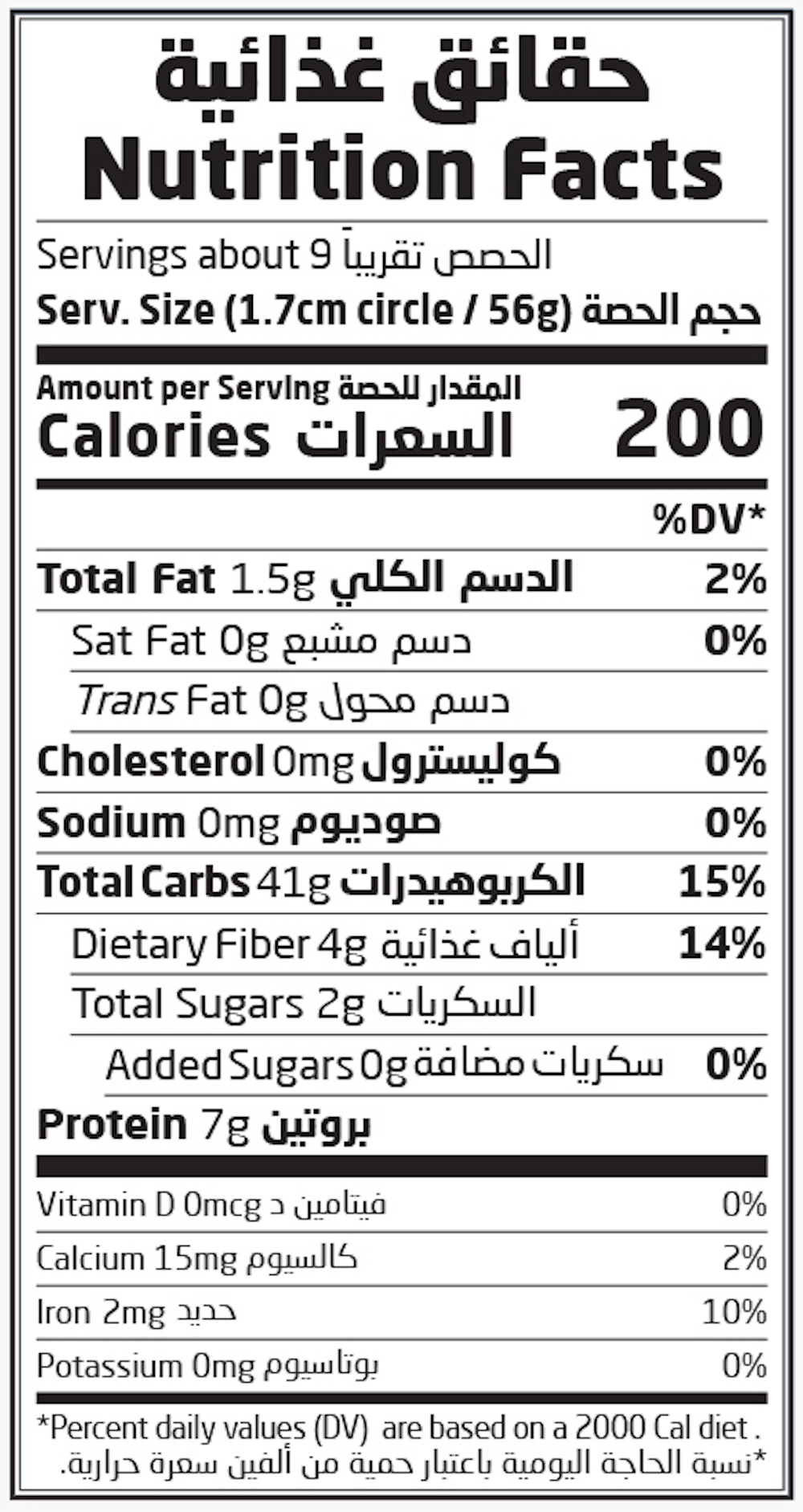 Nutrition Facts Table