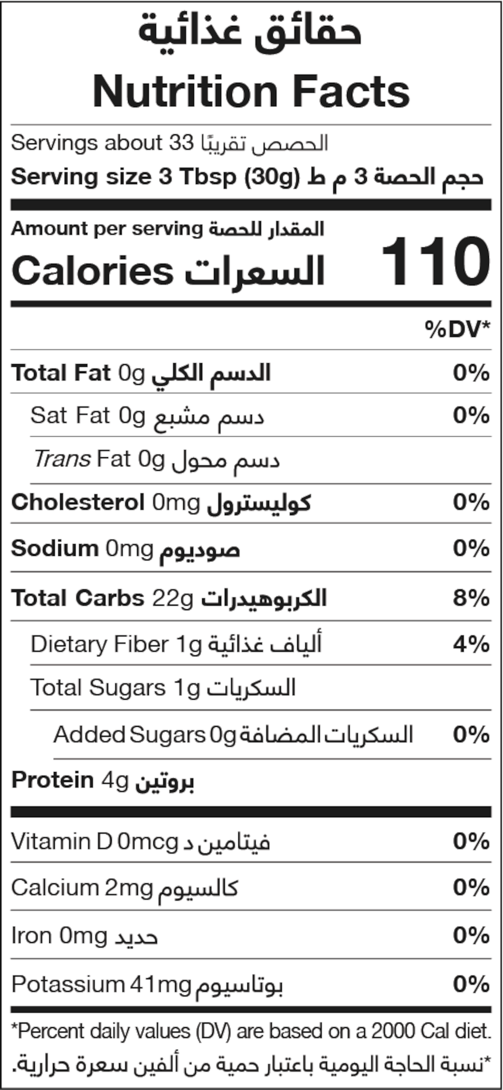 Nutrition Facts Table