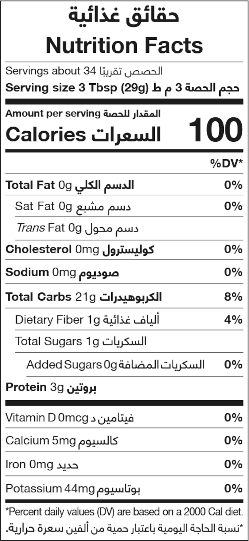 Nutrition Facts Table