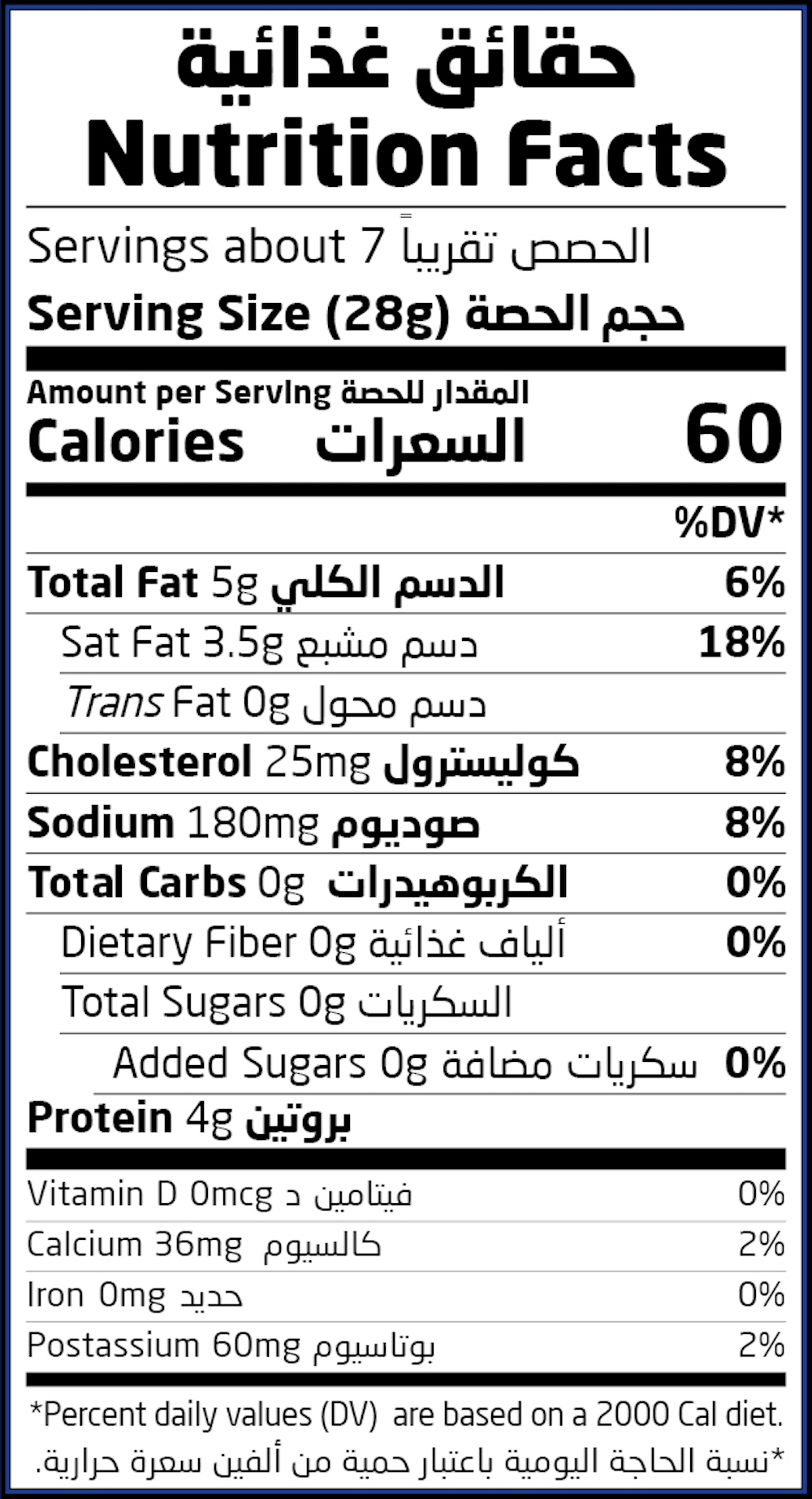 Nutrition Facts Table